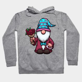 Valentine Gnome With Roses Hoodie